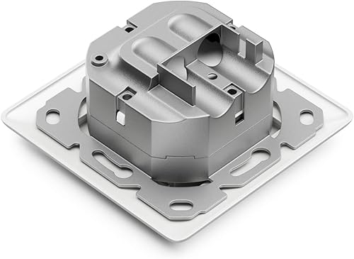 deleyCON 1x CAT6a Netzwerkdose 2x RJ45 Buchse Geschirmt Unterputz Montage 10 Gbit Ethernet Netzwerk LAN Dose Patchkabel Netzwerkkabel Verlegekabel Weiß - Cheap-Us