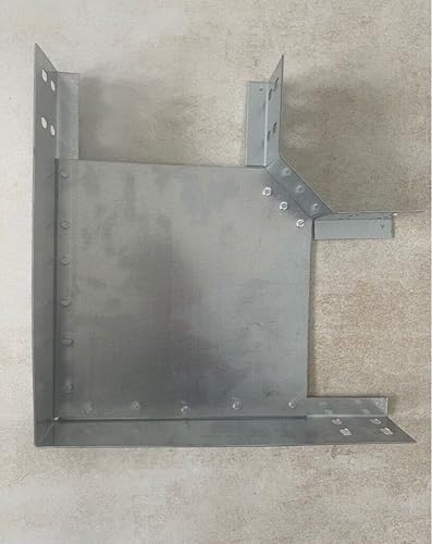 Nordost Elektromontagen GmbH 90° Bogen Winkel verzinkt Kabeltrasse 100x60mm Kabelbahn Kabelrinne mit Deckel (100x60) - Silber - Abdeckung - Kabelmanagementabdeckung - 100x60 mm - 60 mm - Cheap-Us