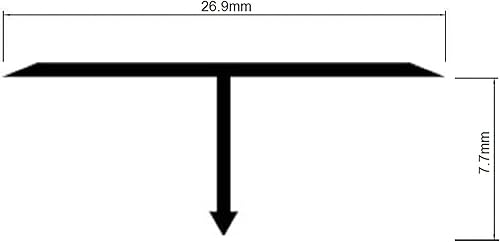 Alu T-Profil Übergangsschiene Übergangsprofil Laminat L90cm 27mm silber - Cheap-Us
