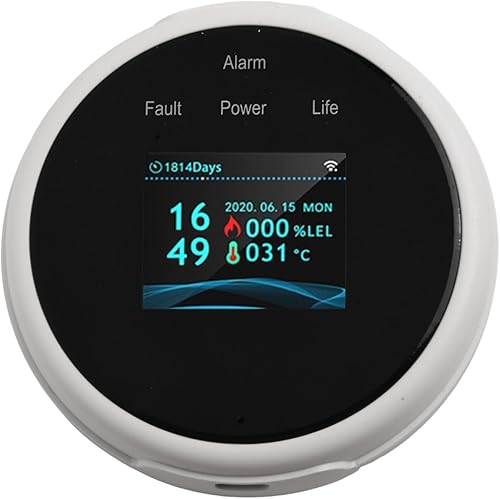 Oniissy Fortschrittlicher Gasleckdetektor für Smart Homes mit Echtzeit-Benachrichtigungen, fortschrittlicher Erdgas-Alarmsensor mit intelligenten Überwachungsfunktionen - Cheap-Us