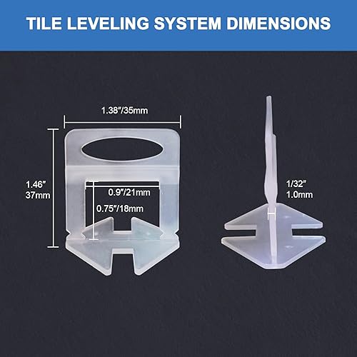 Fliesen Nivelliersystem 1.5mm Fugenbreite fliesen verlegehilfe nivelliersystem 1800 Stück Fliesenverlegehilfe Für Fuge Fliesenhöhe 3-12mm - Cheap-Us