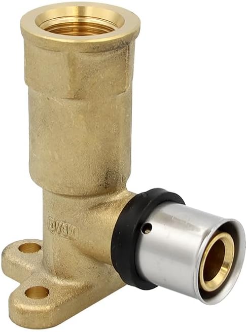Pipetec Pressfitting Wandwinkel 20x2 1/2 Zoll IG 78mm Wandscheibe TH Kontur Verbundrohr, DVGW, TH-Profil - Cheap-Us