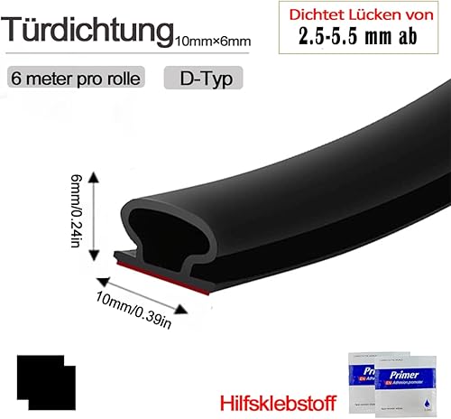 Dichtungsband Türen Türdichtung Selbstklebend Dichtung,Gummidichtung für Fenster-und Türrahmen Door Seal Dichtungsgummi Abdichtungsband Anti-Kollision,Türdichtungen Gummi-Dichtungsstreifen-6m Weiß - Cheap-Us