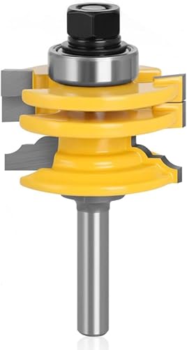 APlus 8mm Gehrung Verleimfräser, Oberfräse Lock Miter Router Bit Holzbearbeitung Fräser Schneidwerkzeug für Fenster & Türen, Graviermaschine Trimmmaschine - Cheap-Us
