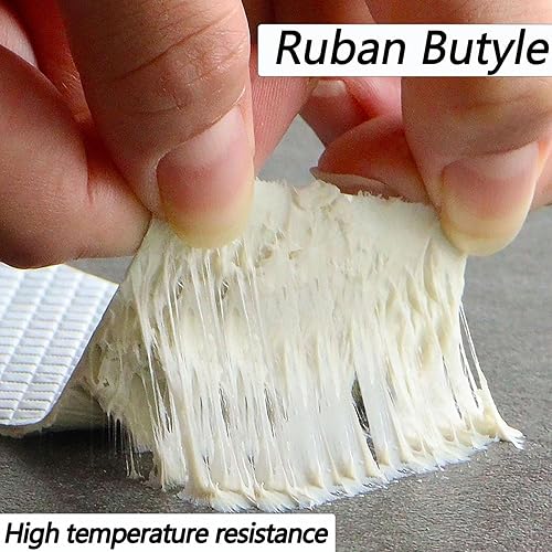 CHUANGSEED Wasserdichtes Klebeband Butyl Klebeband Reparatur-klebeband Panzertape Alufolie Dickes Dichtband Alu Folie zum Abdichten und Befestigen im Loch Rohr Dach Wohnmobil (50mm x 5m) - Cheap-Us