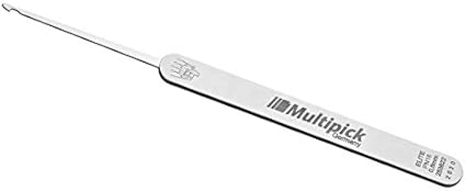 Multipick ELITE Profi Lockpicking Dietrich Extraktor - 0,6 mm - Made in Germany - Lockpicking Set - Dietrich Set für den professionellen Gebrauch für Schlüsseldienst und Behörden Chrome - Cheap-Us