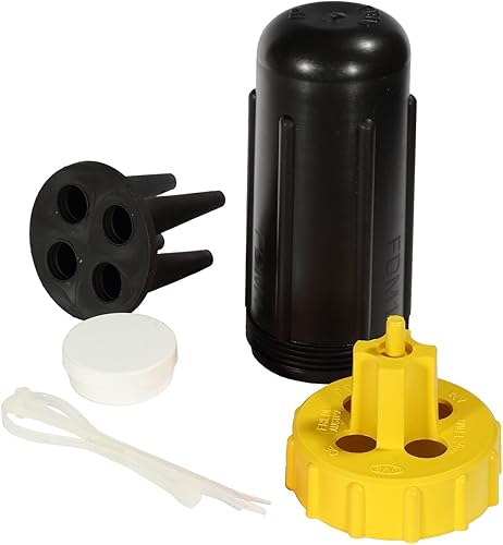 Dosenmuffe IP68 schwarz-gelb incl. Zubehör I Verbindungs- und Abzweigmuffe (Gelb) (5) - Cheap-Us