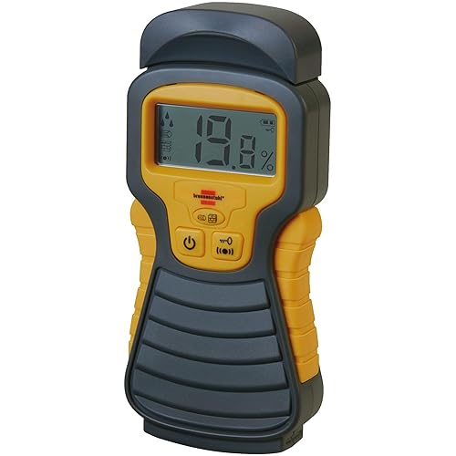 Brennenstuhl Feuchtigkeits-Detector MD (Feuchtigkeitsmessgerät/Feuchtigkeitsmesser für Holz oder Baustoffe, Holzfeuchtemessgerät mit LCD-Display, ohne Batterie) grau - Cheap-Us
