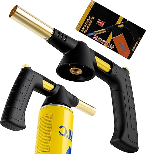 Z.M.C Gasbrenner 1,5 kW, Flambierbrenner bis zu 1350°C, Bunsenbrenner Lötbrenner, Creme Brulee Brenner, Küchenbrenner mit einstellbare Flamme, Brenneraufsatz - Cheap-Us