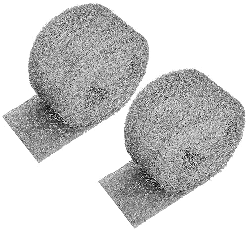 2 Stück Stahlwolle Gegen Mäuse -8M Nager Stahlwolle -Stahlwolle Gegen Maeuse Rostfrei,Steel Wire Wool für Löcher und Wand Risse von Haus,Garten - Cheap-Us