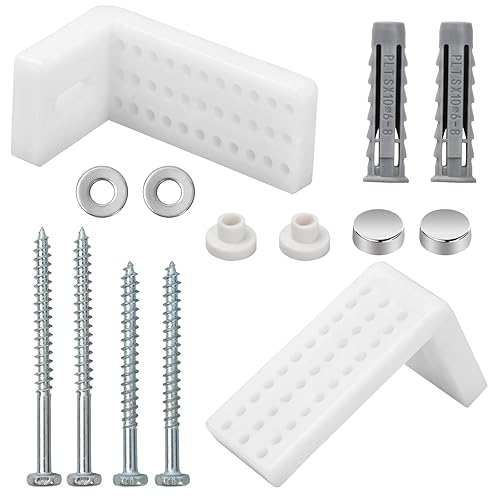 WC-Befestigung,Befestigungsset mit 4 PCS Edelstahl Schraube,Abdeckkappe und Erweiterungsstecker,Befestigungsset für Stand-WCs, Stand-Bidets und Badablagen für zur WC-Montage(69mm Schraube) - Cheap-Us