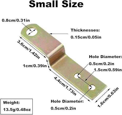 4 Stück Z-Form Bilderrahmen Klammer, Z Möbelhalterung Befestigung Winkel Halterung Eckmontage Regalhalterung Klammer Zubehör (10mm) - Cheap-Us