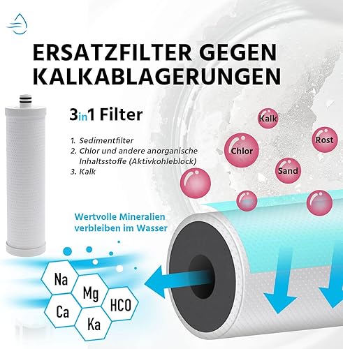 HappyFilter Kalk Wasserfilter | kein separater Wasserhahn nötig | nachhaltiges Design | keine verkalkten Küchengeräte mehr | Aktivkohlefilter | Quick Change System | sehr einfache Installation… - Cheap-Us