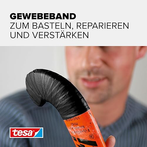 tesa extra Power Perfect Gewebeband - Gewebeverstärktes Ductape zum Basteln, Reparieren, Befestigen, Verstärken und Beschriften - Braun - 2,75 m x 38 mm (Packung mit 2) - Cheap-Us