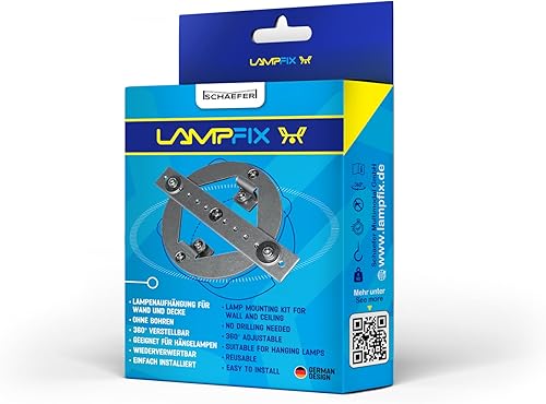 Lampenaufhängung Komplett-Set für Hohlwand- oder Unterputzdose mit Ø 60mm (Schraubenabstand) 65mm (Innenmaß) - Cheap-Us