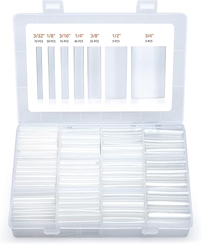 Wirefy Schrumpfschlauch Set mit Kleber - 3:1 Schrumpfverhältnis, Doppelwandiger Schrumpfschlauch Wasserdicht - Heat Shrink Tube Weiß - 275 Stück - Cheap-Us