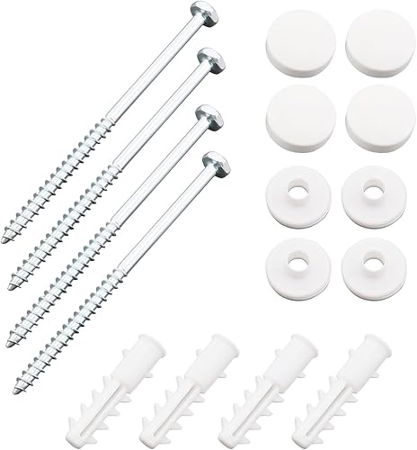 SG Store 2 Sets WC Bidet Ankerbolzen Set WC Befestigungsschrauben mit Kunststoff Unterlegscheiben WC Befestigungsstift WC Montagezubehör - Cheap-Us
