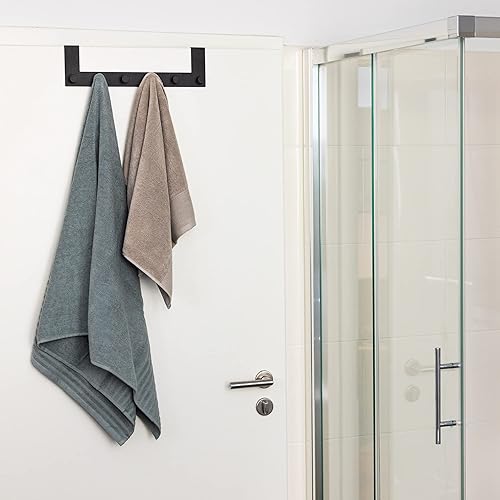 Navaris Türhaken Haken zum Einhängen - Handtuchhalter Kleiderhaken für Küche Flur Garderobe - Türgarderobe aus Edelstahl - für Türen bis 4cm - Cheap-Us