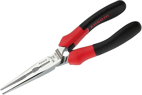 FACOM Zange mit halbrunden Backen, gerade, verchromt, 200 mm, 1 Stück, 185.20CPE - Cheap-Us