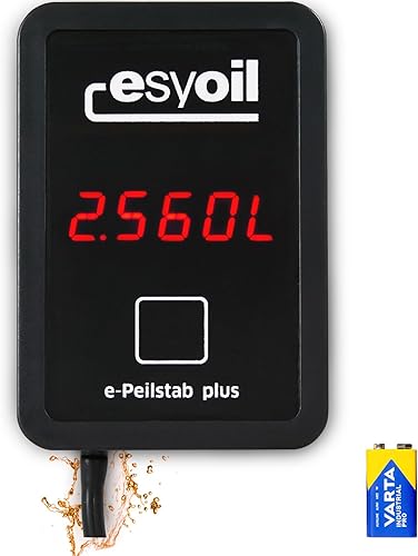esyoil e-Peilstab: Digitale Füllstandsanzeige für Heizöltank/Öltank | Anzeige in Liter, Zentimeter und Prozent | einfache Montage | kein WLAN erforderlich - Cheap-Us