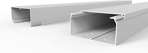 SCOS Smartcosat SCOSKK186 1 m Kabelkanal (L x B x H 1000 x 120 x 60 mm, PVC, Kabelleiste, Schraubbar) weiß - Cheap-Us