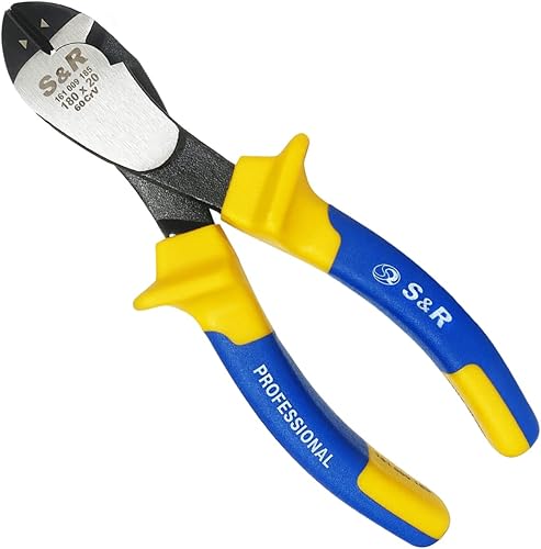 S&R Kraft-Seitenschneider 180 x 20 mm, Cr-V, induktionsgehärtet, hitzegehärtet, mit Mehrkomponenten-Hüllen - Cheap-Us