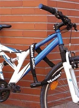 MASTER LOCK Fahrradschloss Stahlkettenglied [mit Schlüssel] [90 cm Kette] [Blau] 8391EURDPROCOLB - Ideal für Fahrräder - Cheap-Us