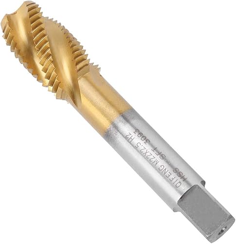 Spiralflötengewindebohrer, Gewindefräsgewindebohrer, Spitze mit Kobalt für Maschinen-Schnellarbeitsstahlbohrer M22 x 2,5 mm - Cheap-Us