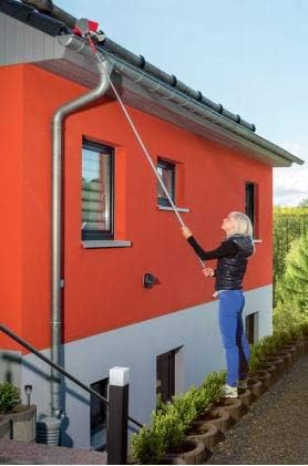 Dachrinnenreiniger - Dachrinnenbürste mit Teleskobstiel - Knickgelenk und Schaber 360 cm - Cheap-Us