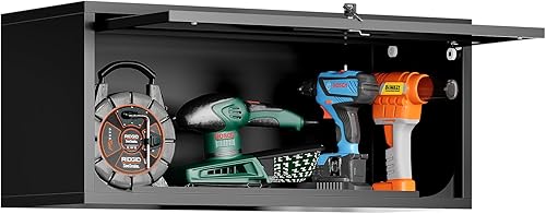 Sightlife Werkzeugschrank Hängeschrank, Werkstattschrank Metall Abschließbarer Schrank Stahlschrank für Wandregal Garage, Werkstatt, Badezimmer, Küche, Büro (klein) - Cheap-Us