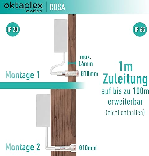 Oktaplex Rosa Mini Einbau Dämmerungsschalter externer Dämmerungssensor IP65 aussen und innen 230V weiss - Cheap-Us