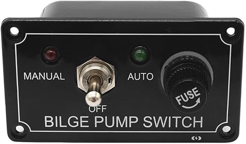 Starnearby 3-Wege-Gleichstrom, 12 V, abgesicherte Bilgenpumpe, Schalttafel mit LED-Kontrollleuchte - Cheap-Us