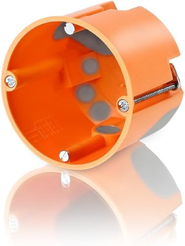 Hohlwand Gerätedose Winddicht 61 x 68mm, orange (10 Stück) - Cheap-Us