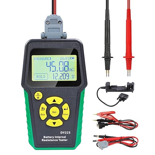 KAISAL Digital Innenwiderstand Messgerät großer LED-Bildschirm Lithiumbatterie Innenwiderstandstester Innenwiderstandsprüfgerät Zur Prüfung von Widerstand, Spannung,Akustische Warnung - Cheap-Us