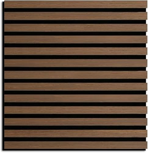 HPFloor Akustikpaneele Holz 240x60 Brau|3D Wandpaneele eiche|MDF Lamellenwand|Wandverkleidung innen zur Schalldämmung & Schallschutz|Holzpaneele Wand Filz Schwarz - Cheap-Us