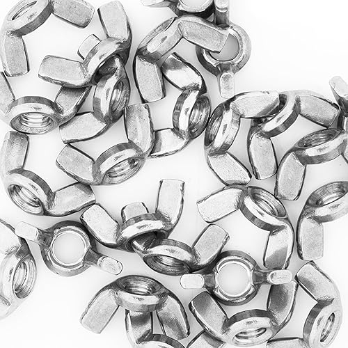 Topnorm24 – DIN 315 Flügelmuttern M5-25 Stück Schmetterlingsmuttern Edelstahl A2 V2A metrische rostfreie hochwertige Flügelmutter Wing Nut (25, M5) - Cheap-Us