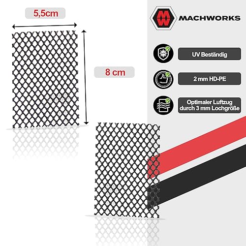 MACHWORKS® Fugenlüfter [50 Stück] - Wespen und Mäuseschutz | Fugengitter zur Kinderleichten Nachrüstung durch Easy Fit System | Geeignet für Klinker und Stoßfugen bis 80mm Höhe - Cheap-Us