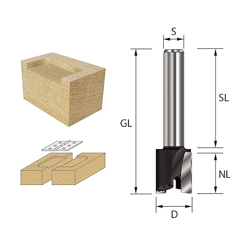 ENT 13422 Planfräser HW, Schaft (S) 8 mm, Durchmesser (D) 30 mm, NL 12 mm, SL 32 mm, GL 48 mm - Cheap-Us
