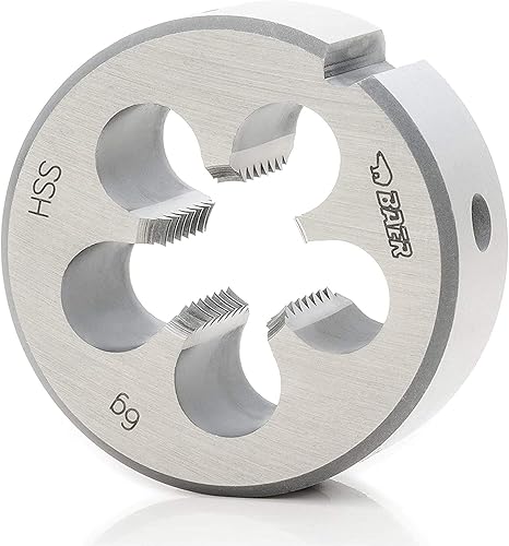 BAER Gewindeschneider M14 HSS Schneideisen - M 14 x 2,0 - Gewindeschneideisen metrisch Regelgewinde - Außengewinde Schneider aus hochlegiertem Werkzeugstahl - metrisches Außengewindeschneideisen - Cheap-Us