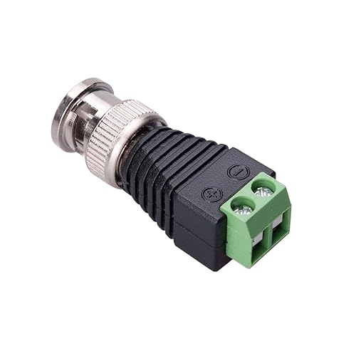Schraubklemmen Kamera Video BNC Stecker Balun Adapter Kompatibel mit CCTV Koax CAT5 CAT6 CCTV Sicherheit Kamera, DVR, TV, Video, HD-TVI CVI AHD | Schraubanschluss Koax-Video-Balun - Cheap-Us