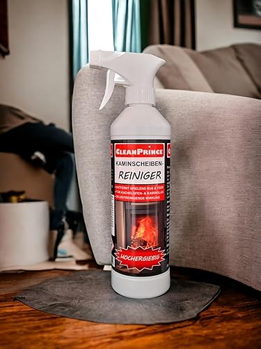 CleanPrince Kaminscheiben-Reiniger 500 ml Kaminscheibenreiniger Ofenglas Kaminreiniger 0,5 Liter Glasreiniger - Cheap-Us