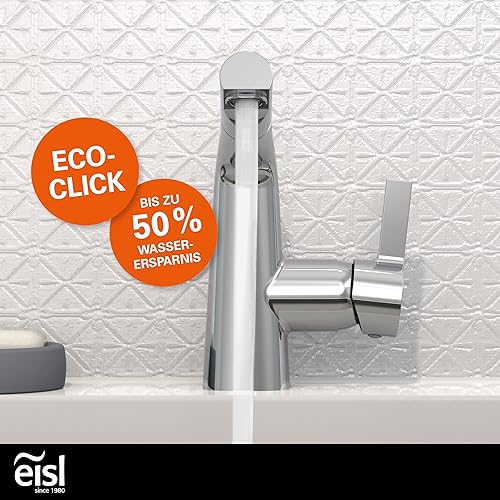 EISL NI075TCO VICO Waschtischarmatur Bad, Wasserhahn Bad mit Haarbrause, Badarmatur mit ausziehbarem Brausekopf, Einhebelmischer mit herausziehbarer Brause und Ablaufgarnitur, Chrom - Cheap-Us