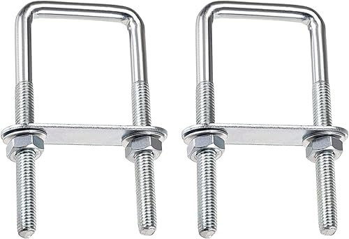 duoyif U Bolzen Bügelschraube 100 x 50mm Quadratische Bolzen U, M8 Bolzen Edelstahl Mit Mutter Rahmen Und Unterlegscheibe, U-Bügel Für Abschleppen Von Autos, Schiffen Reparatur Von Pipelines 2Stücke - Cheap-Us