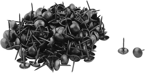 sourcing map 200 STK Möbel Nagel Parkettgleiter Gleiter Haus Möbel Metall Tack Nagelkor Stecknadel 9 x 15mm Schwarz Haushalt - Cheap-Us