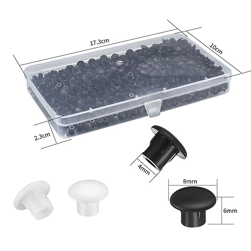 800 Stk Abdeckkappen für Bohrlöcher, Lochstopfen, 5mm Kunststoff Blindkappen Lochkappen zum Eindrücken, Abdeckstopfen für Bohrlöcher Möbel Schrank Schrauben Bohrungen Abdeckkappen - Weiß - Cheap-Us