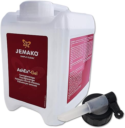Jemako AshEx Kaminglasreiniger inkl. Schaumpumpe und Profituch für die mühelose Entfernung von Russ, Fett und hartnäckigen Verschmutzungen (1x500ml + SP + Profituch) - Cheap-Us