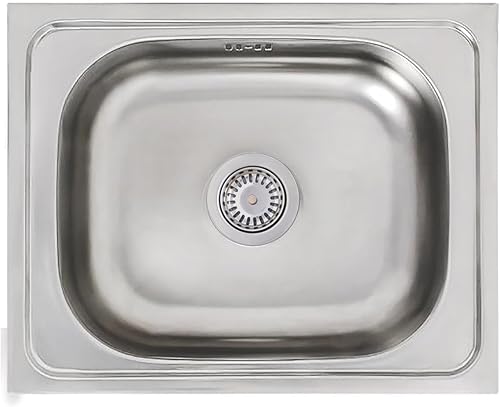 Edelstahlspüle Edelstahl Einbauspüle Küchenspüle Spülbecken verschiedene Größen (76x44) - Cheap-Us