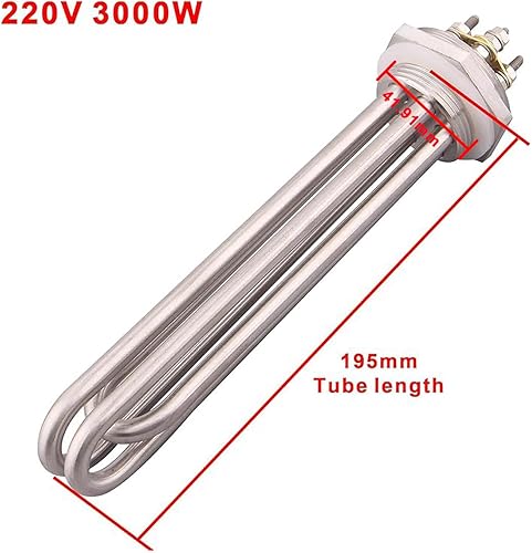 DERNORD 220V 3750W 1-1/4 Zoll Heizelement 3U Typ Warmwasserbereiter BSP Edelstahl Flansch - Cheap-Us