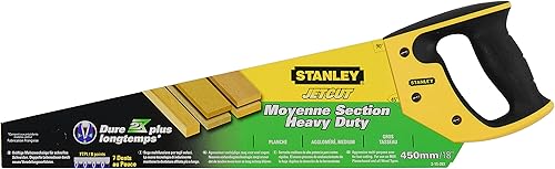 Stanley Jetcut Handsäge grob (450 mm Länge, Hardpointverzahnung, 7 Zähne/Inch, 45°/90°-Anschlag) 2-15-283 - Cheap-Us