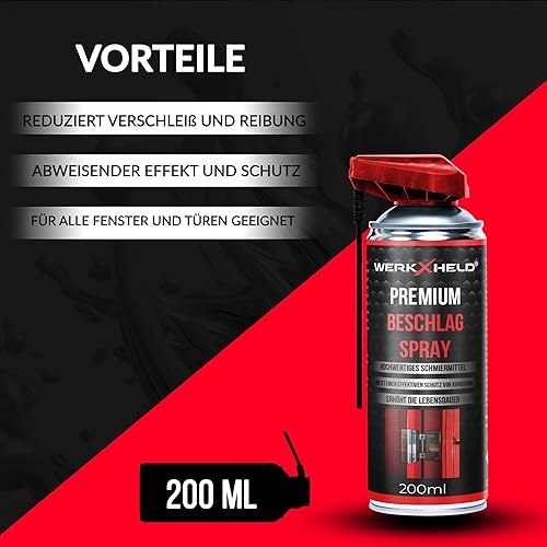WerkXheld Beschlagspray für Fenster und Türen - 400ml Wartungsspray, Fensterschmiermittel & Öl, Optimiert für Fensterbeschläge, Langzeitpflege und Schutz - Cheap-Us